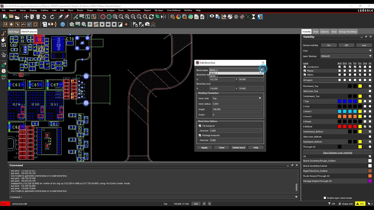 Cadence PCB Flexi 3D Bend