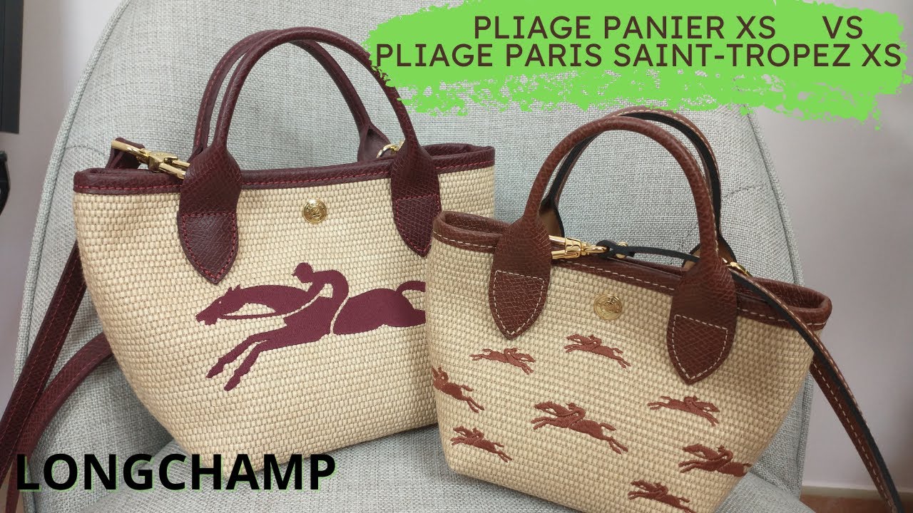 COMPARISON LONGCHAMP PLIAGE PANIER XS TO PARIS ST TROPEZ XS / COMPARAISON LONGCHAMP 2 PANIERS XS 🚨