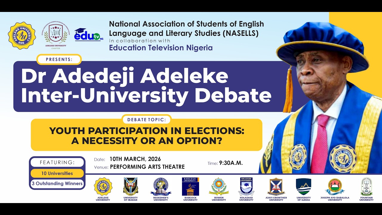DR. DEJI ADELEKE INTER-UNIVERSITY DEBATE COMPETITION