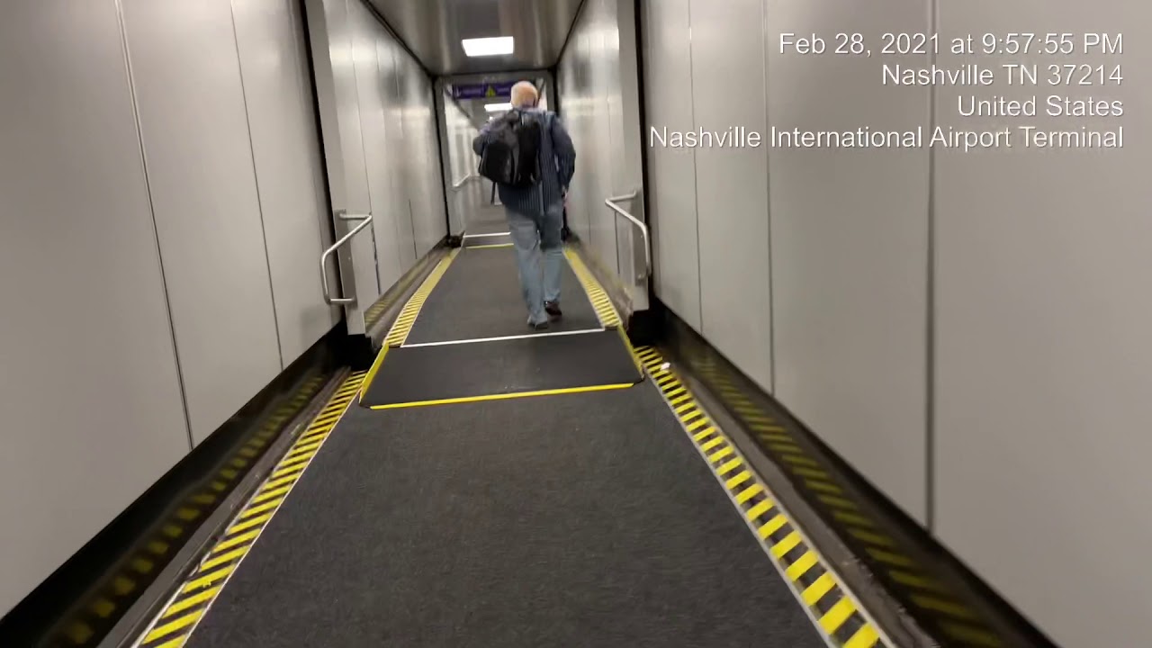 Airplane Gate to Rental Car at Nashville International Airport (March 1, 2021)