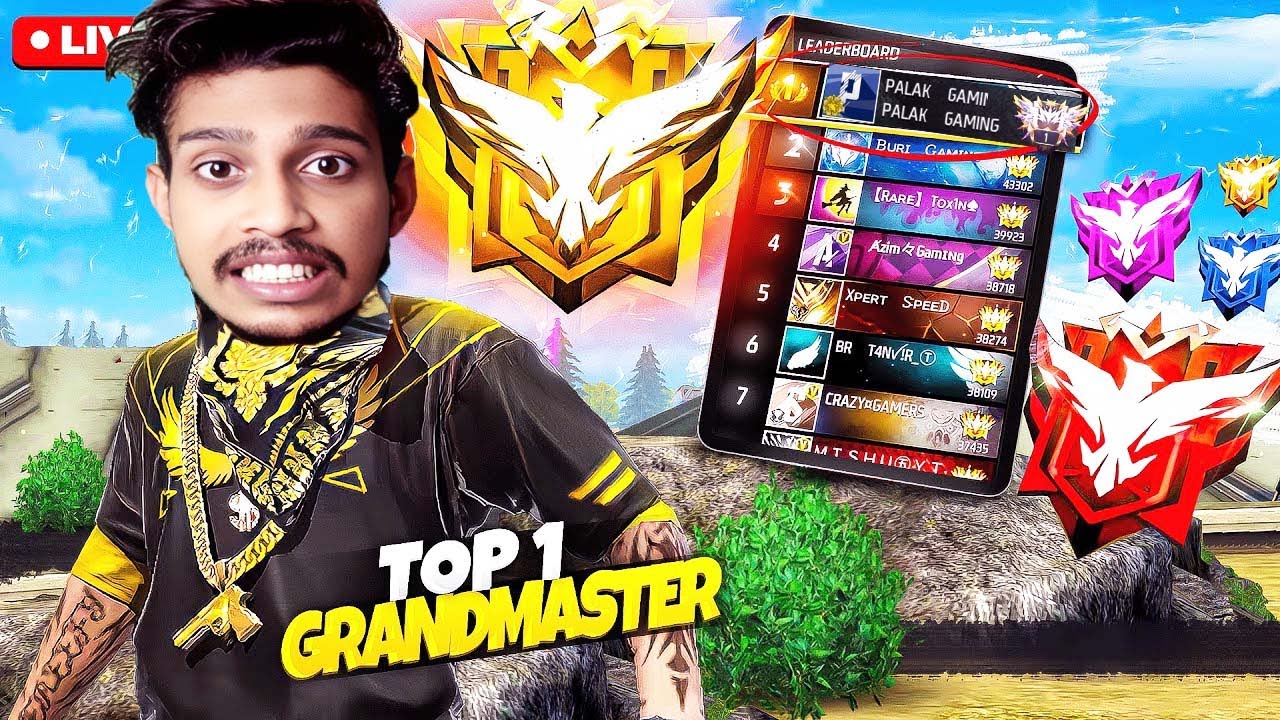 New Grandmaster Top 1 Push V Badge Lobby ❤ FF LIVE ✌ Free Fire LIVE! #ff #RTGStarSearch #FFRTG2026