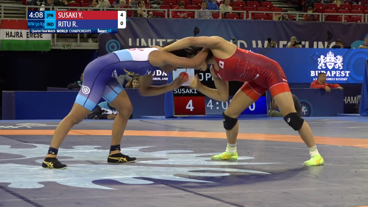 1/4 WW - 50 kg: Y. SUSAKI (JPN) v. R. RITU (IND)