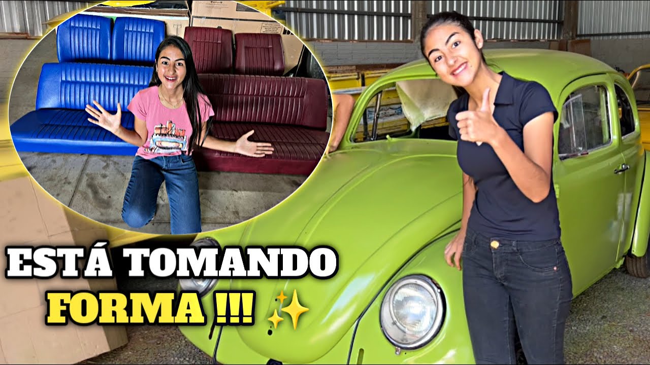 MONTAGEM DO FUSCA SHREK + OS BANCOS FICARAM PRONTOS!