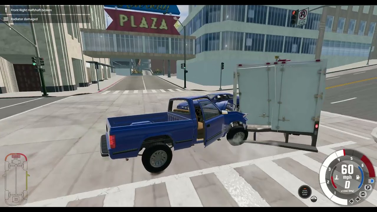 BeamNG drive   car crash systemgame with police chase
