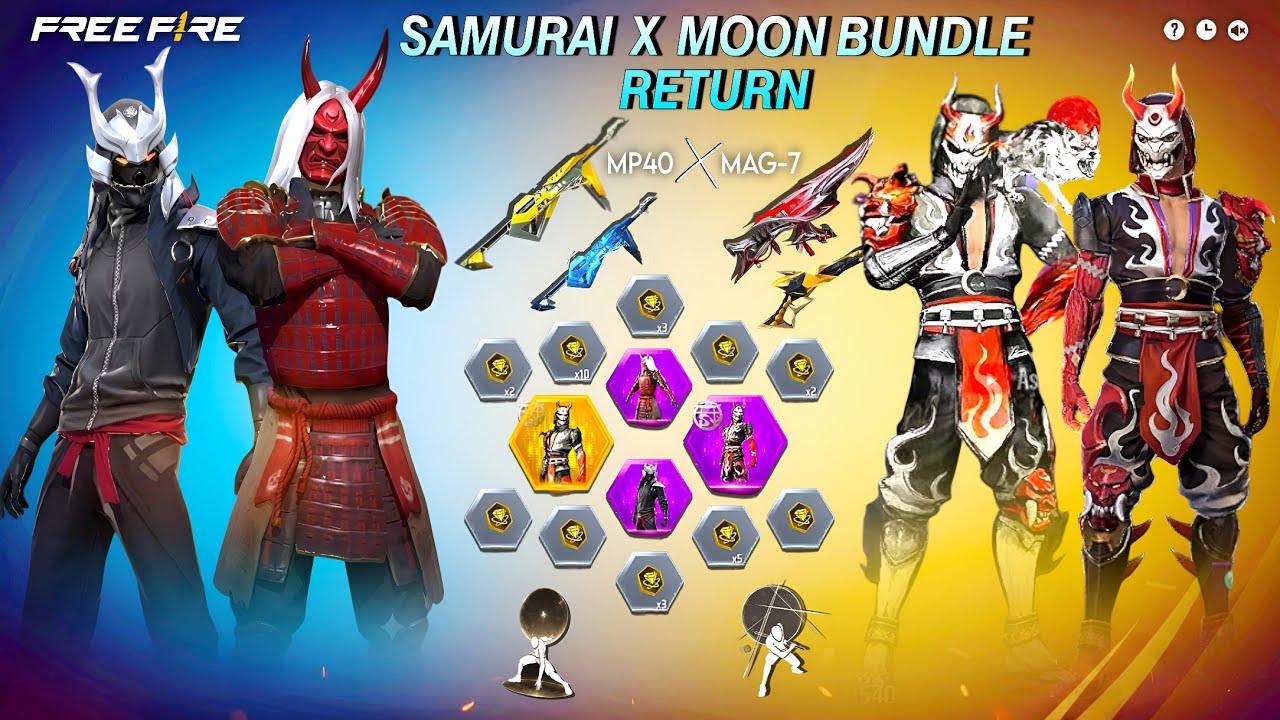 Zombie Samurai Bundle Return 🤯💥 | Poker Mp40 Return | Blood Moon Bundle Event | free fire new event