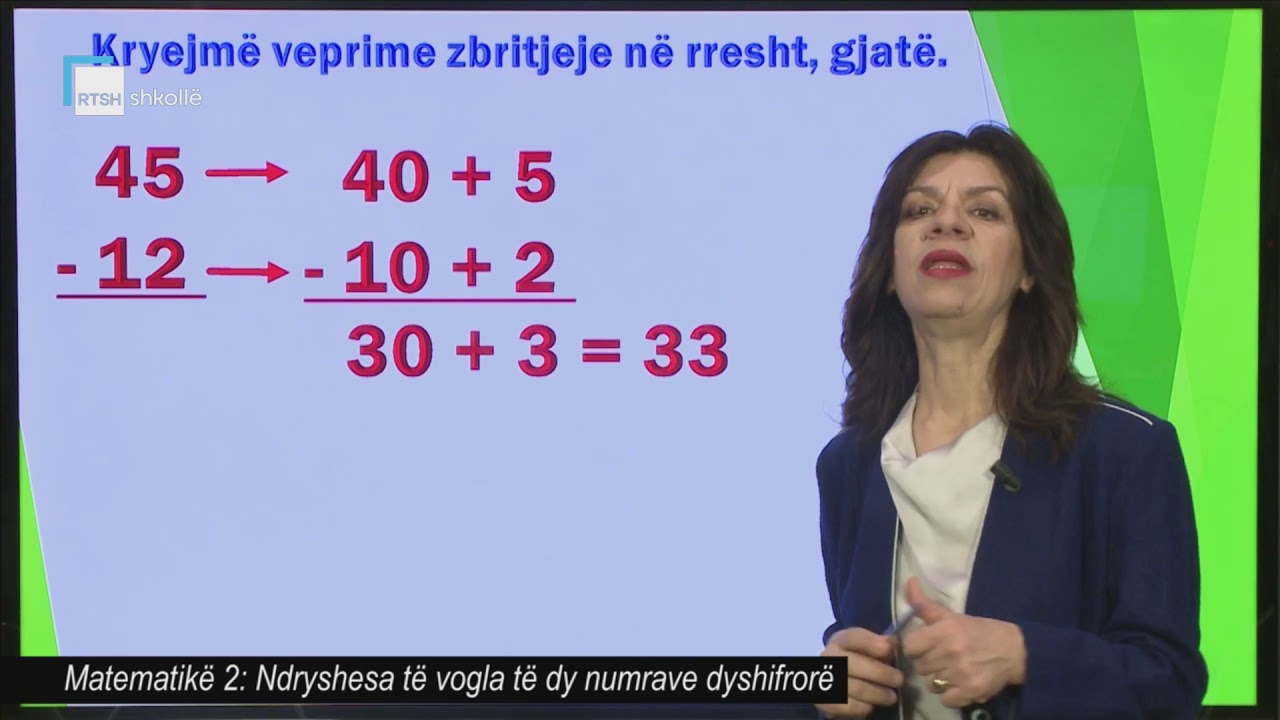 Matematikë 2 - Ndryshesa të vogla të dy numrave dyshifrorë (1)