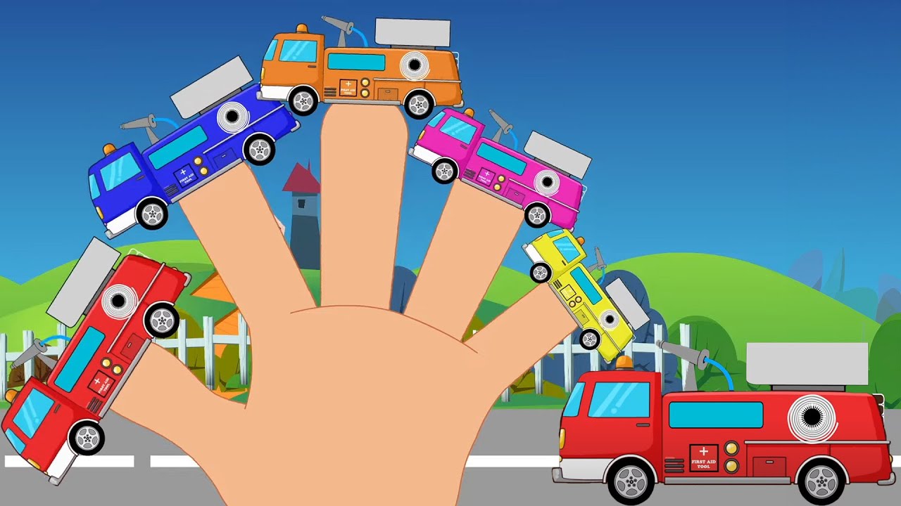 Famiglia di Dita del Camion dei Pompieri Canzone e Filastrocche in Italiano