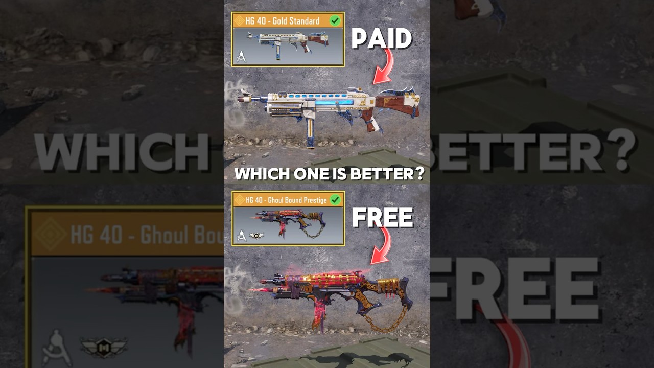 Paid vs Free Legendary HG 40 in CODM