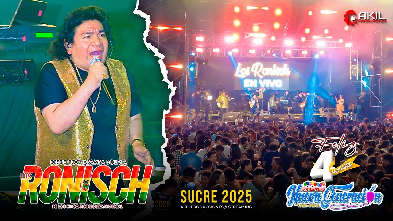 Los Ronisch en vivo | 4to Aniversario de la Pandilla Nueva Generaci&oacute;n | Sucre 2025