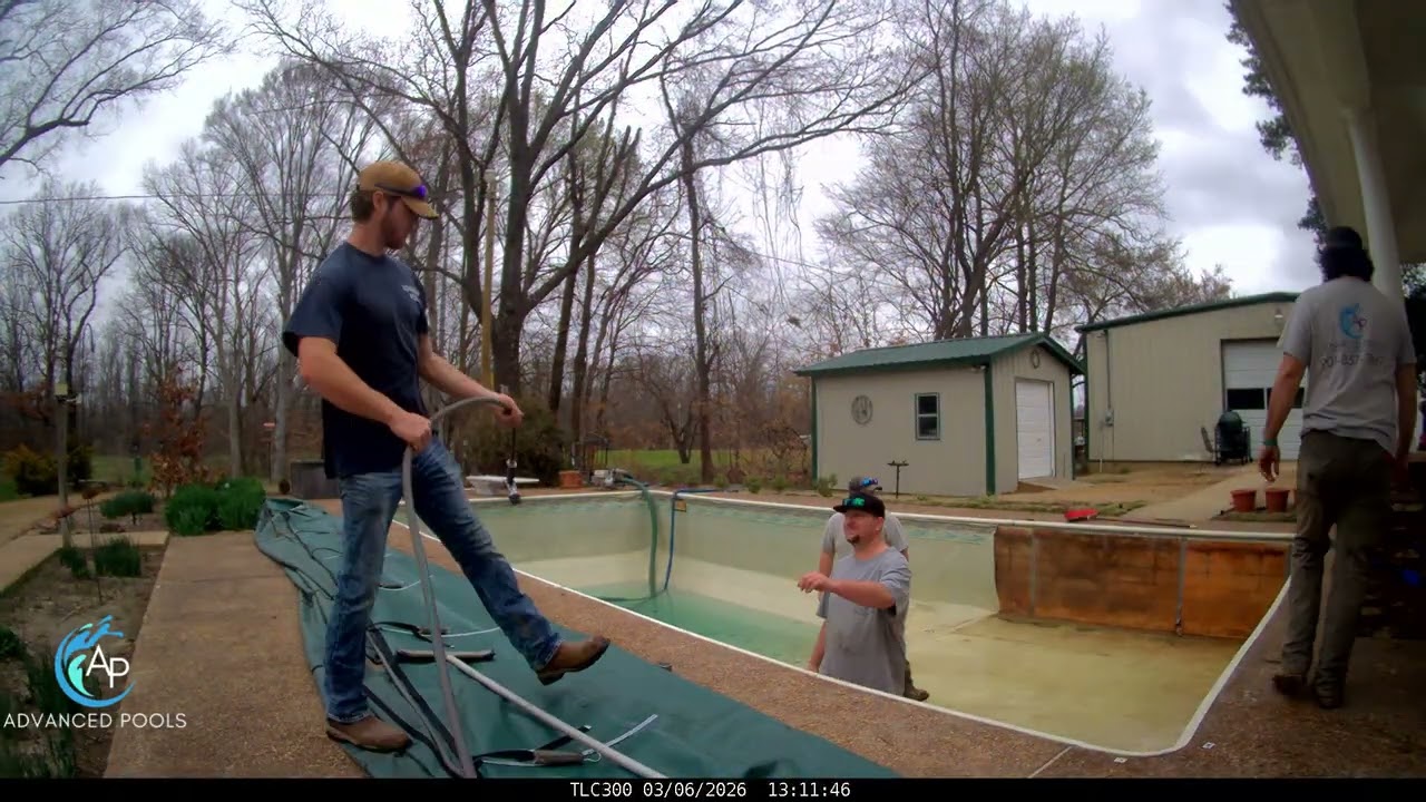 Vinyl Pool Liner Replacement - Time Lapse