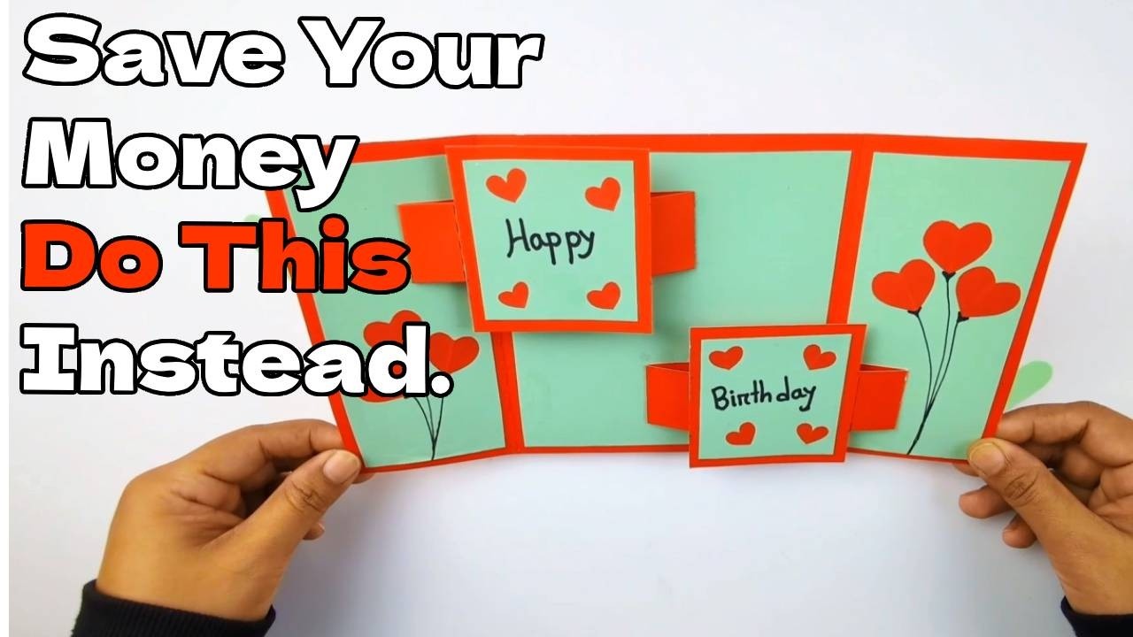 Origami 3D Birthday Card | Pop-Up Birthday Card | DIY 3D Birthday Card | bday card