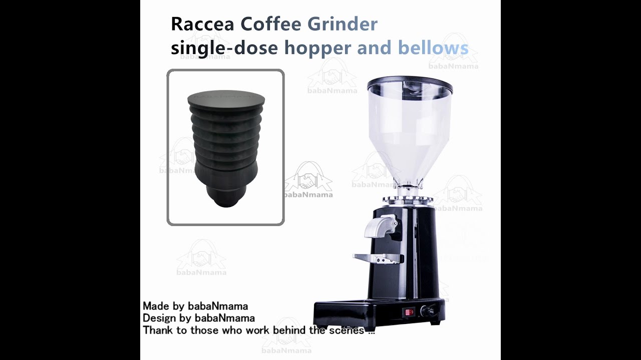 New Version of Raccea Coffee Grinder single-dose hopper and bellows