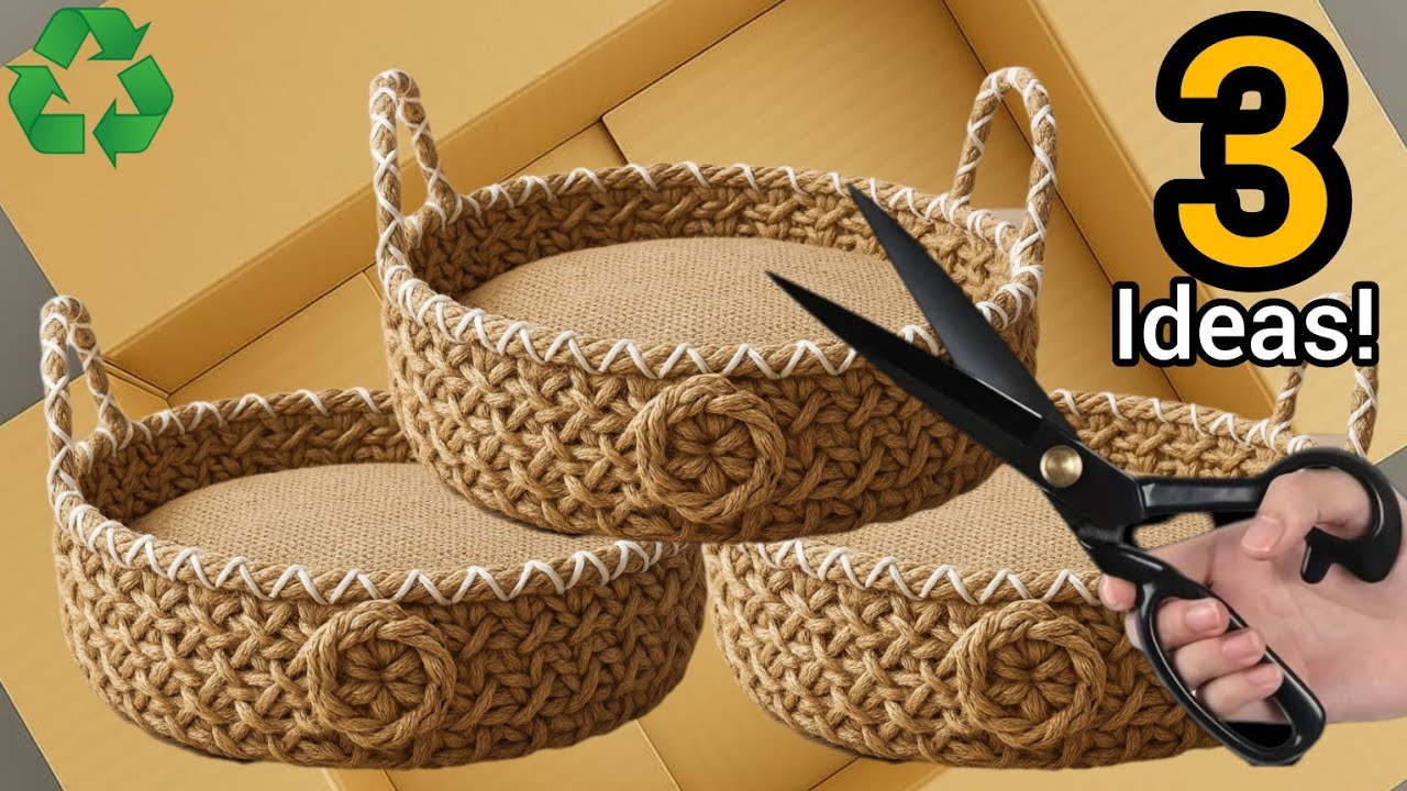 3 Crazy Jute Basket Ideas You've Never Seen Before/Crafts with Trash