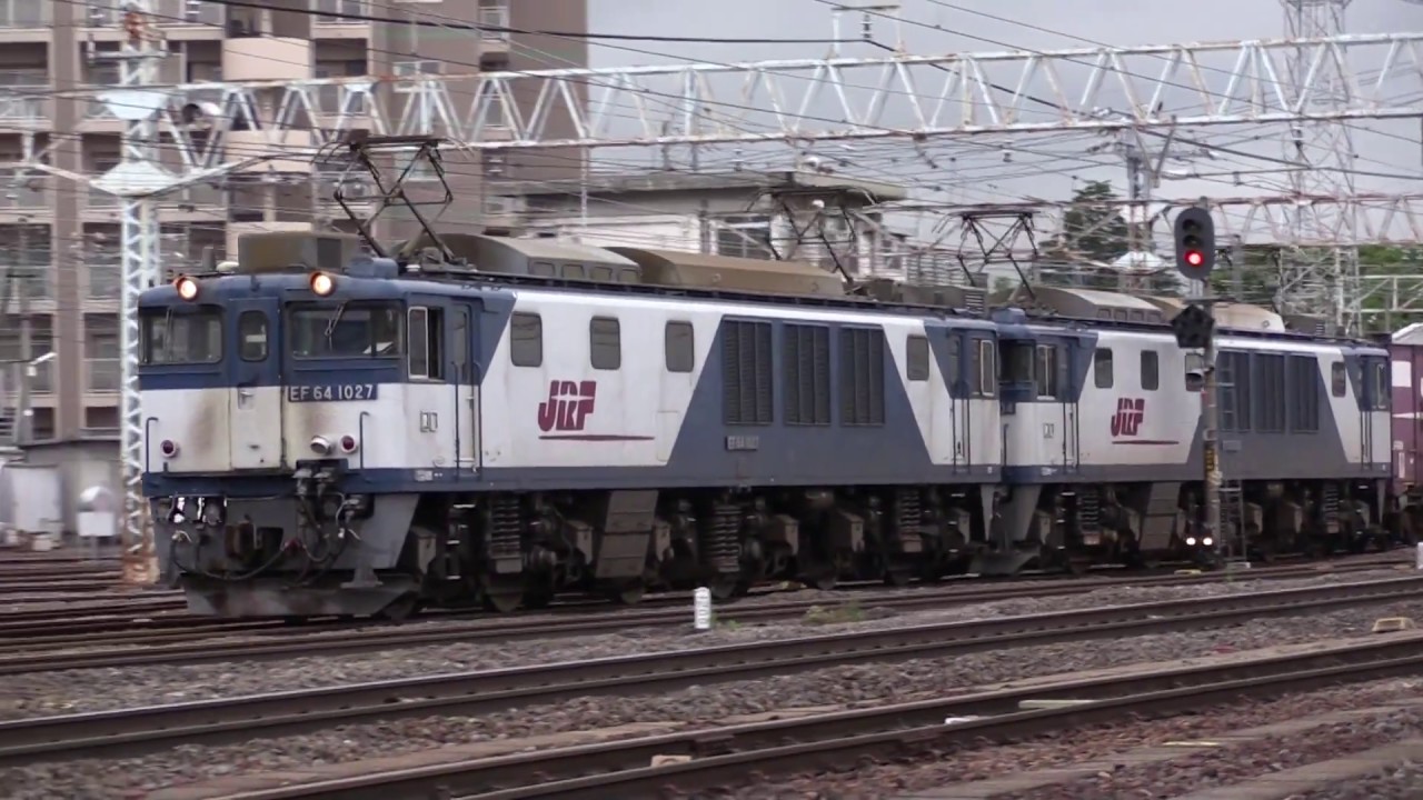 EF64-1000番台重連　81ㇾ南松本到着シーン2本　2015年7月（再アップ版⑩）