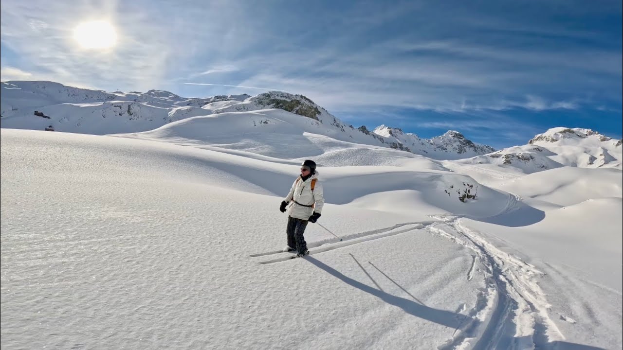 Tignes. ‘26. Super offpiste pow skiing Vallon de la Sache/ l’aiguille percée bowle. 4K GoPro/drone! 