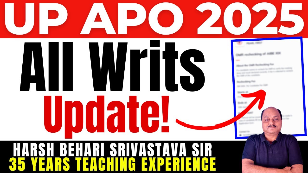 BIG BREAKING !! UP APO 2025 - All Writs Update !! APO Preparation | #advocate | Pariksha Refresher