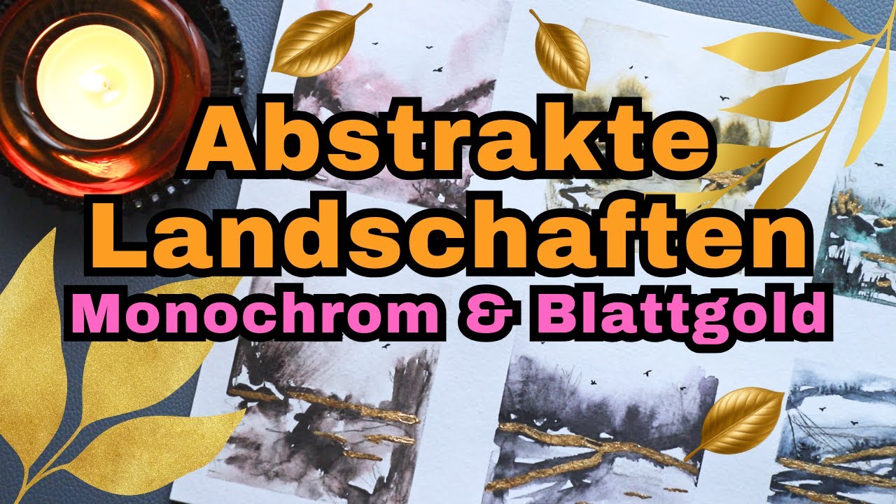 Ich male minimalistische Landschaften in nur EINER Farbe… dann kommt Gold ✨