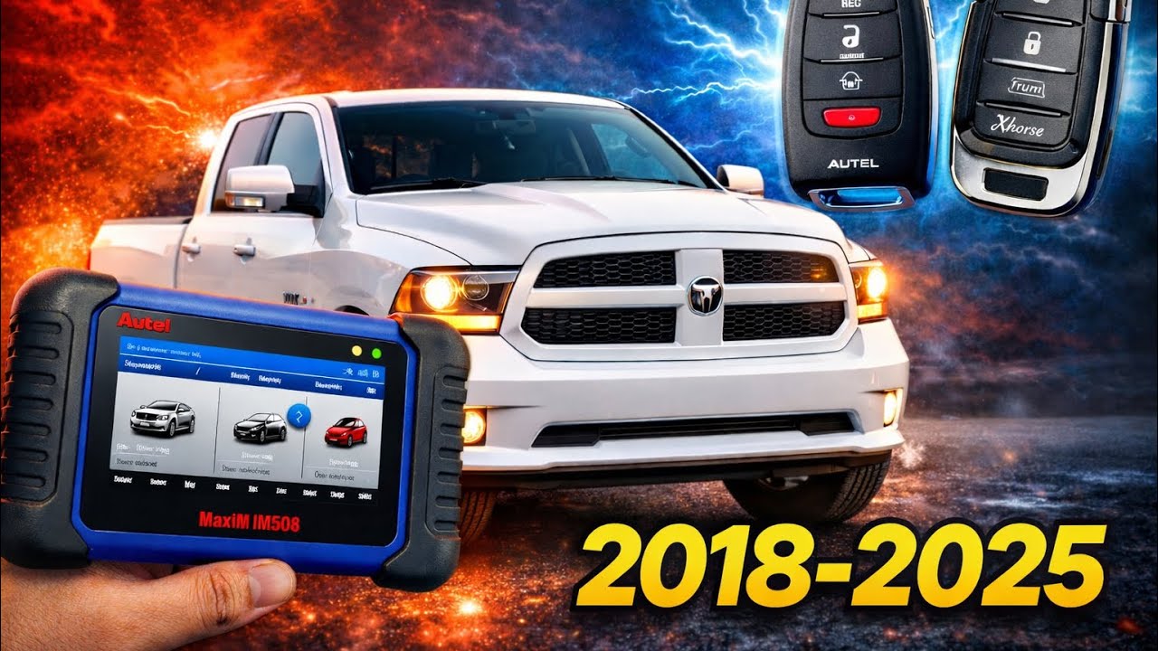 Программирование смарт-ключей для Dodge Ram 2018–2025 с помощью 508 | Autel против Xhorse: сгенер...