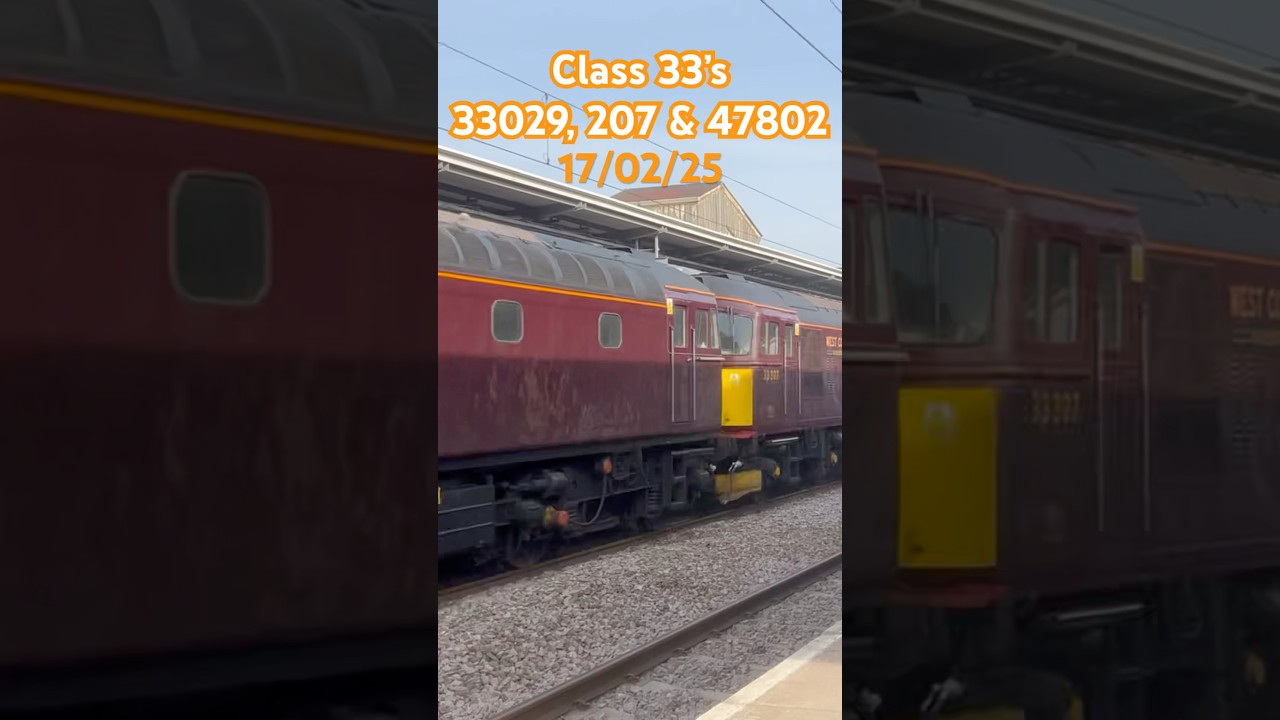 That was almost a disaster verney venturer class 33 tour being pulled by 47802 #trainspotting #train