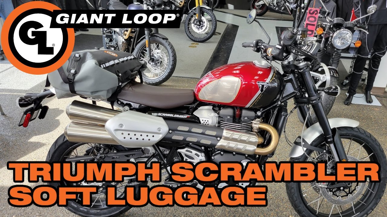 Triumph Scrambler Soft Luggage Options: Day Tripping and Motorcycle Camping Setups.
