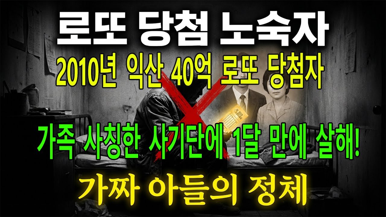 2010년 익산 40억 로또 당첨자... 가족 사칭한 사기단에 1달 만에 살해!