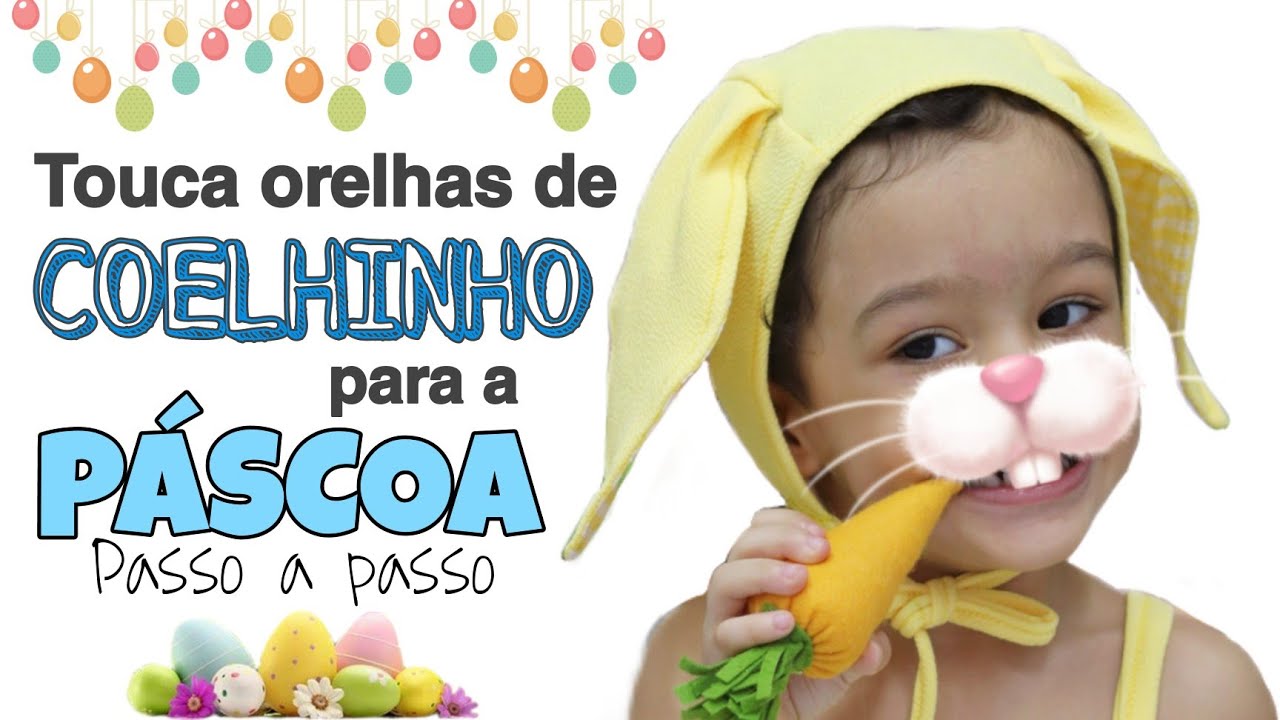 COMO FIZ TOUCA ORELHAS DE COELHO PARA PÁSCOA | FAZENDO ROUPINHA DE COELHO PARA BEBÊS |