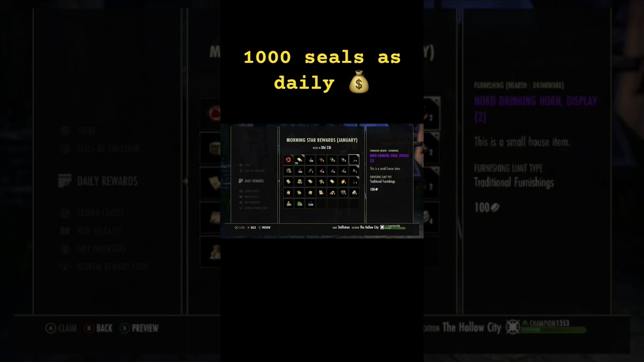 Eso daily #eso #elderscrolls #online #weekly #decoration #xbox #gaming #music #shorts #follow