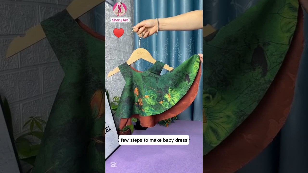 just Three cuts to make baby skirt at home #sewing #shorts