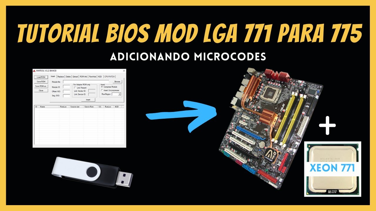 Como fazer BIOS mod para processadores xeon LGA 775 (todos arquivos na descrição)