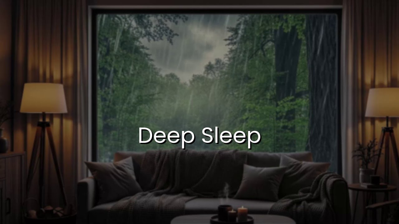 Cozy Rain Sounds for Deep Sleep & Stress Relief | Gentle Thunder Atmosphere for Relaxation