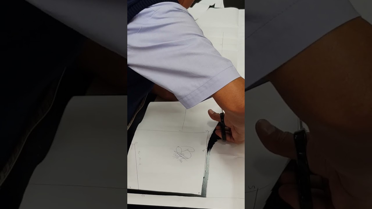 Trazado trasero del pantalón en papel