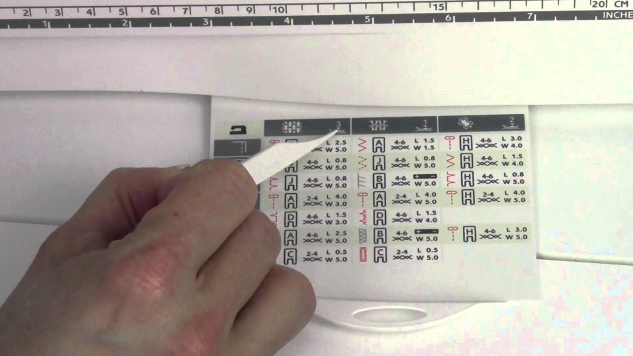 Viking Emerald 118 12 Sewing Adviser and Sewing Guide Reference Chart