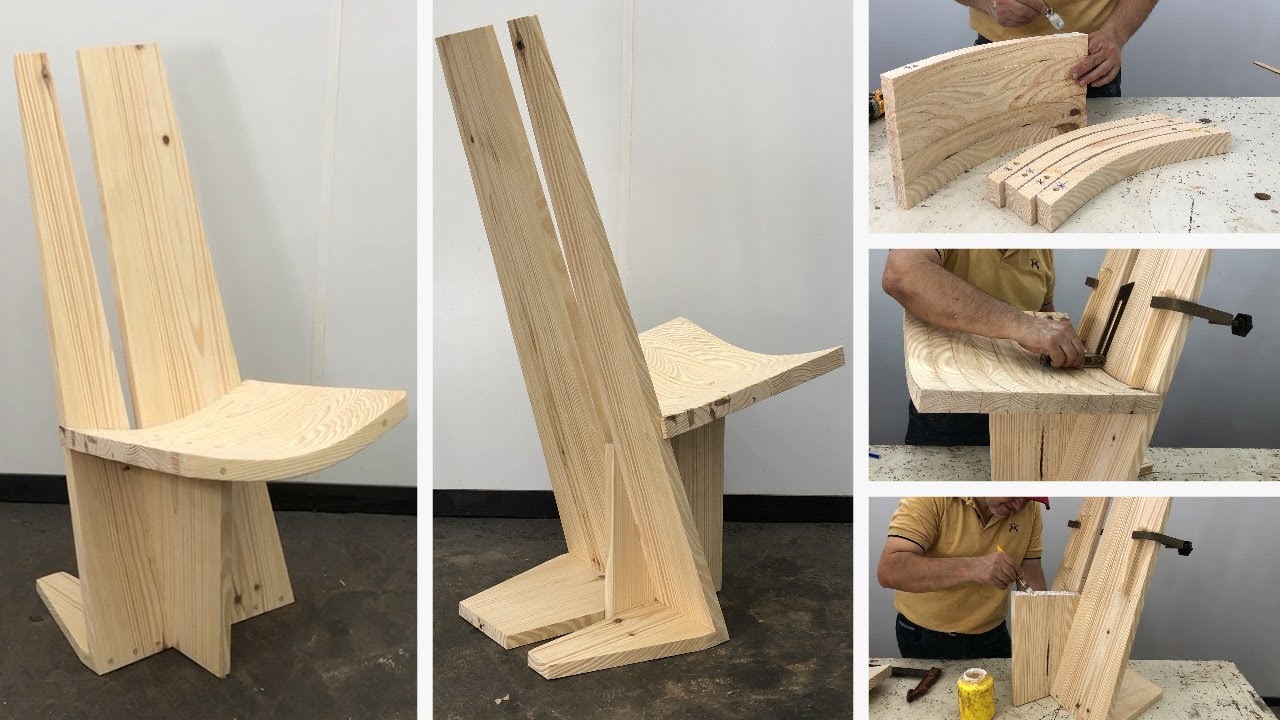 Silla Moderna De Madera Muy Bonita - Tutorial de Carpintería