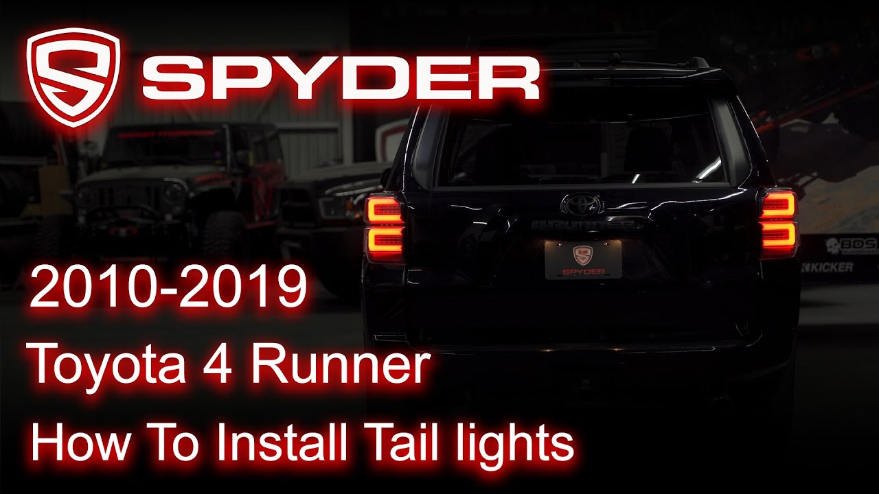 Spyder Auto Installation: 2010-2023 Toyota 4 Runner Tail lights
