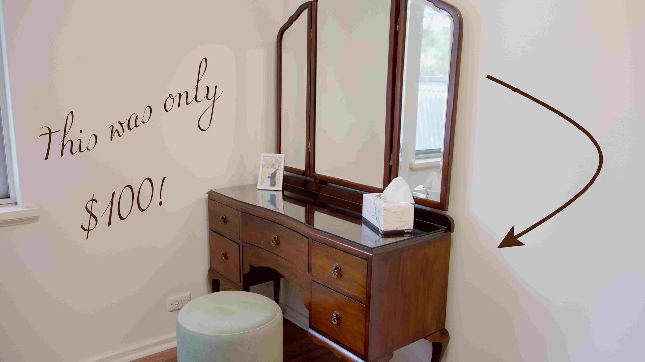 My New Dressing Table! ~ Light Restoration, Organise and Style With Me! ~ Beautiful Queen Anne Piece