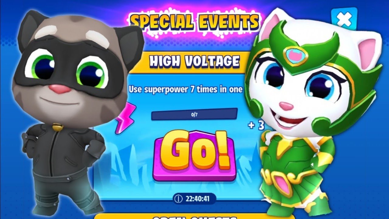 Talking Tom Hero Dash - Noir Tom Vs Emerald Angela Chasing Rakoon In Bosses Special Events Gameplay 
