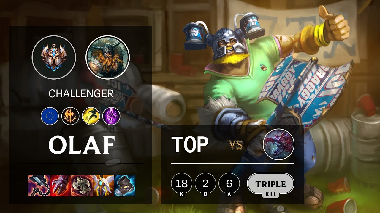 Olaf Top vs Cho'Gath - EUW Challenger Patch 11.7