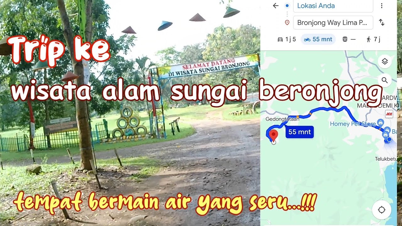 Gas tipis tipis ke wisata Alam sungai Bronjong, Way lima, Kabupaten Pesawaran...