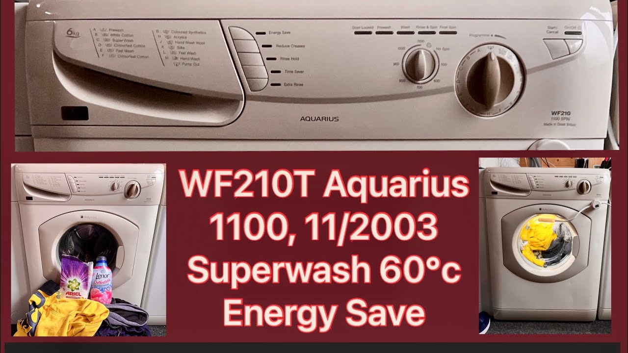 Hotpoint Aquarius WF210T 1100, Superwash 60°c + Energy Save With @servisslimline