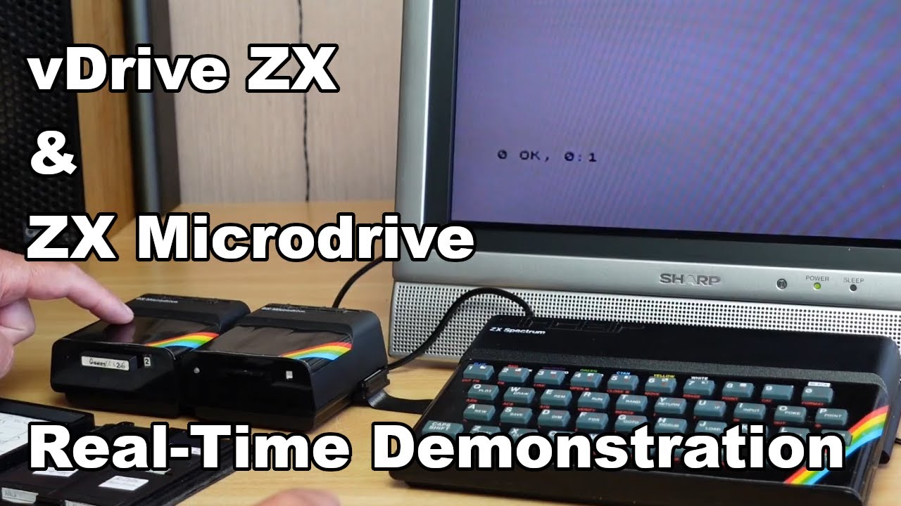 Real Time Demo of ZX Microdrive and vDrive ZX in Action