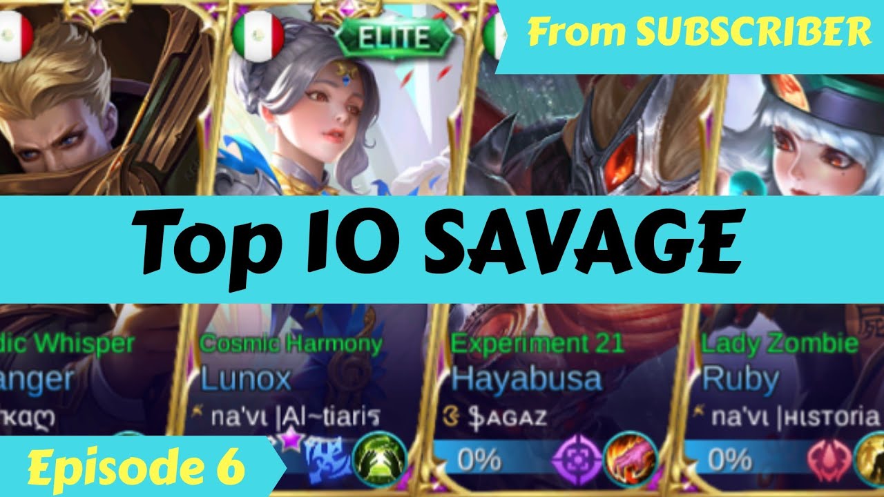 Mobile Legends Top 10 SAVAGE Moments. Episode 6