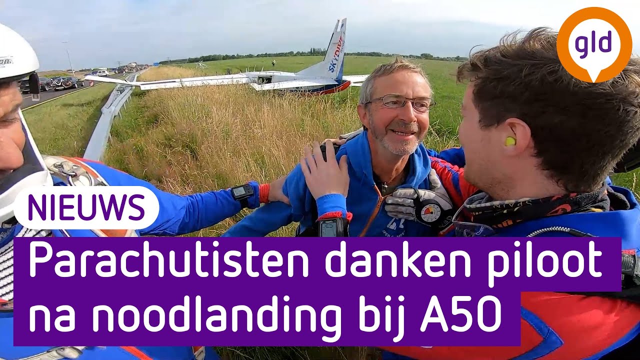 Indrukwekkende video van noodlanding vliegtuig naast A50 duikt op