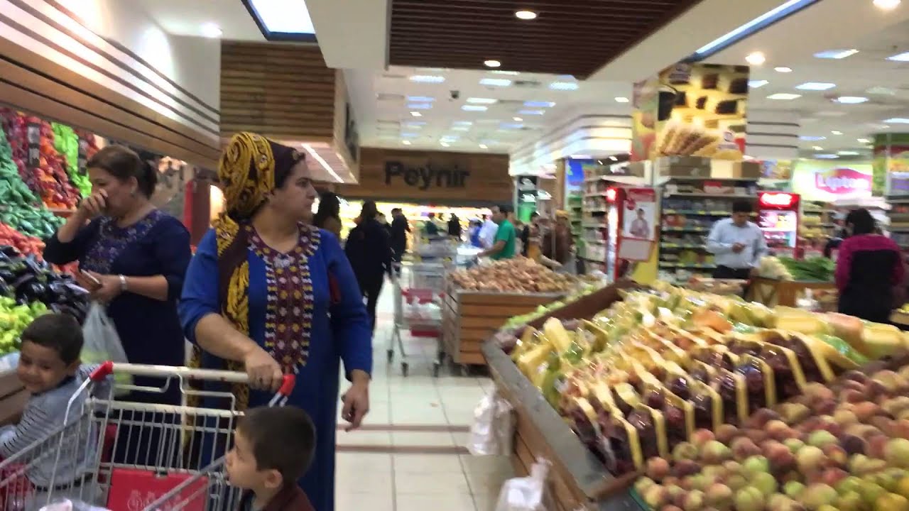 ► Supermarket in Ashgabat / Turkmenistan for privileged - unreal Turkmenistan?!