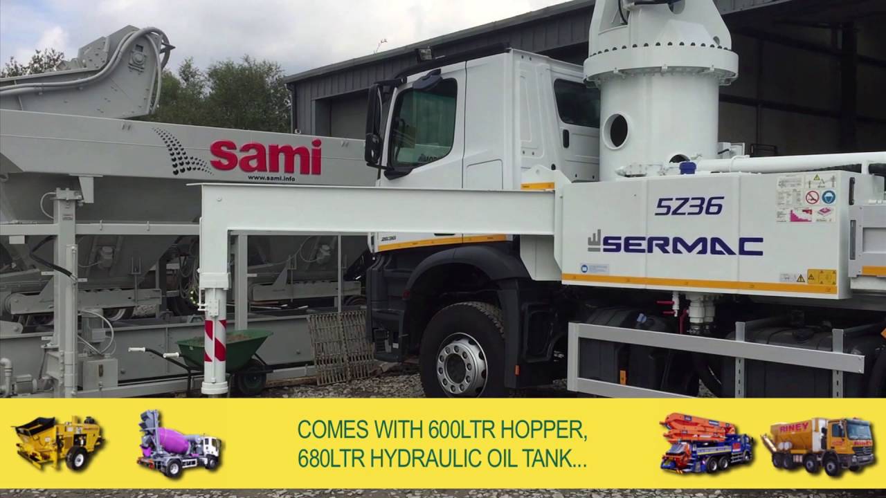 1 off New SERMAC model ZENITH 5Z36 SCL130A Truck Mounted Concrete Pump