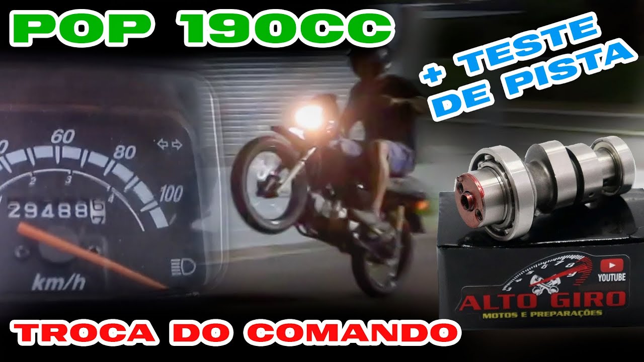POP 190cc TROCA DE COMANDO / Teste de Pista