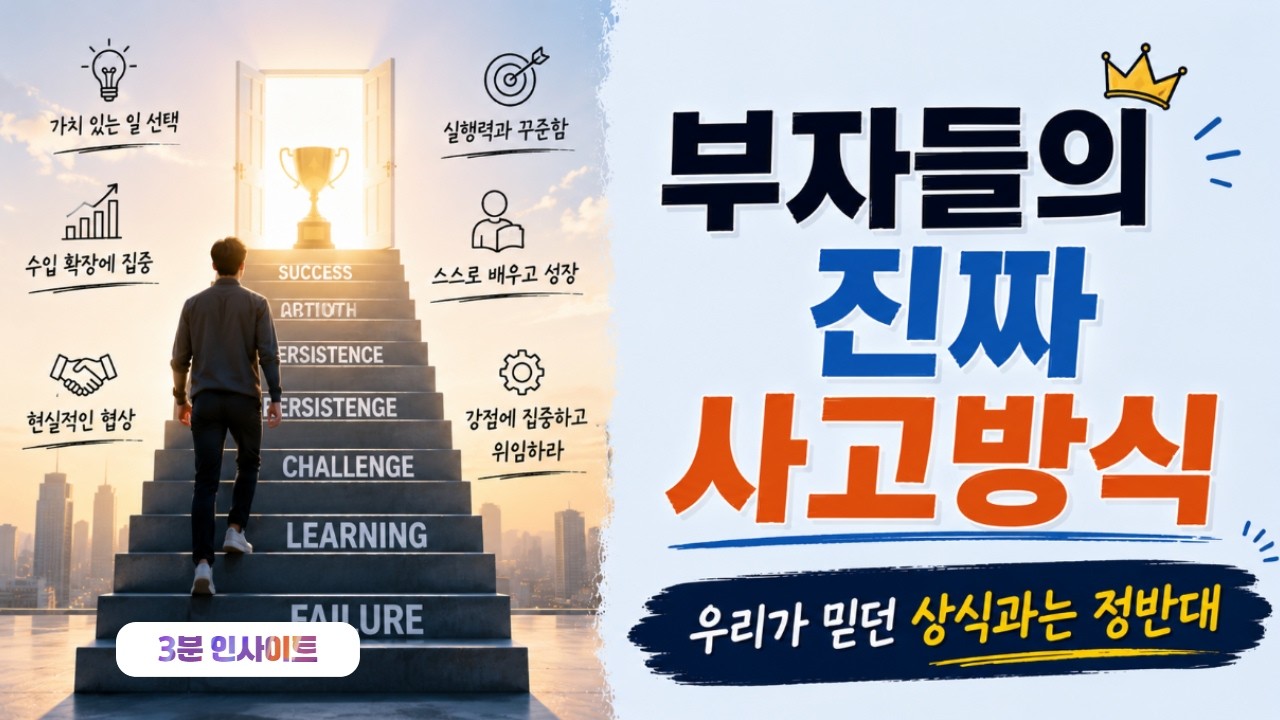 부자들은 절대 이렇게 생각하지 않습니다｜자수성가한 사람들의 진실 | #부자되는법 #성공철학 #동기부여 #3분_인사이트
