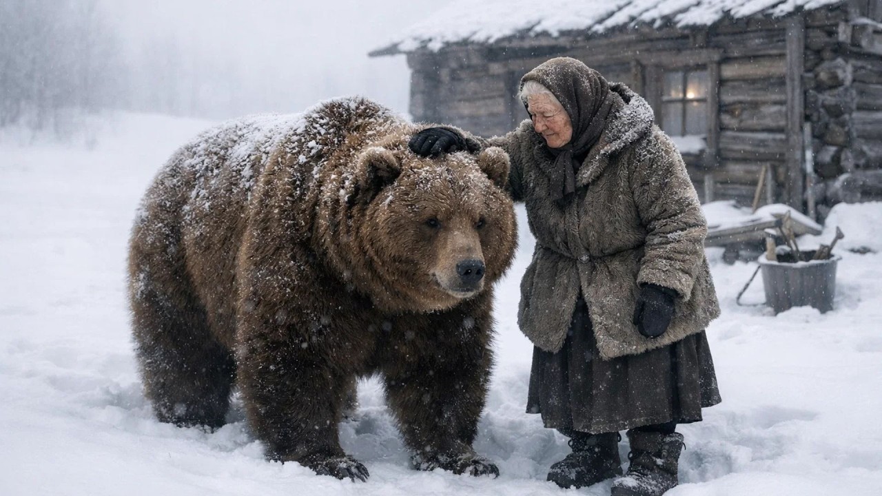 Ursoaica pe care a crescut-o s-a întors însărcinată la ușa ei ani mai târziu (-71°C în Siberia).