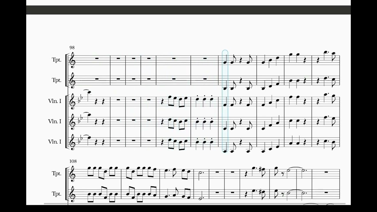 Dos vicios versión Ezequiel peña, partitura para violín y trompeta