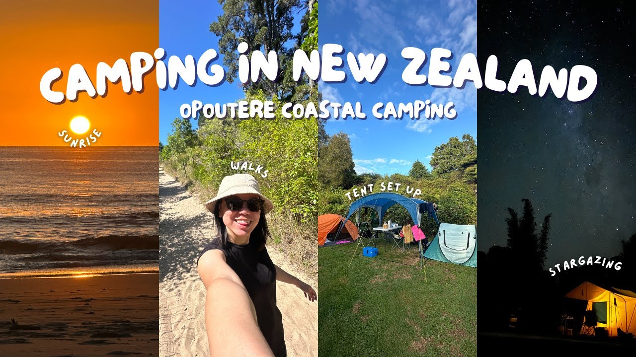 First Time Camping in New Zealand | Opoutere Coastal Camping | star gazing, sunrise, camping food