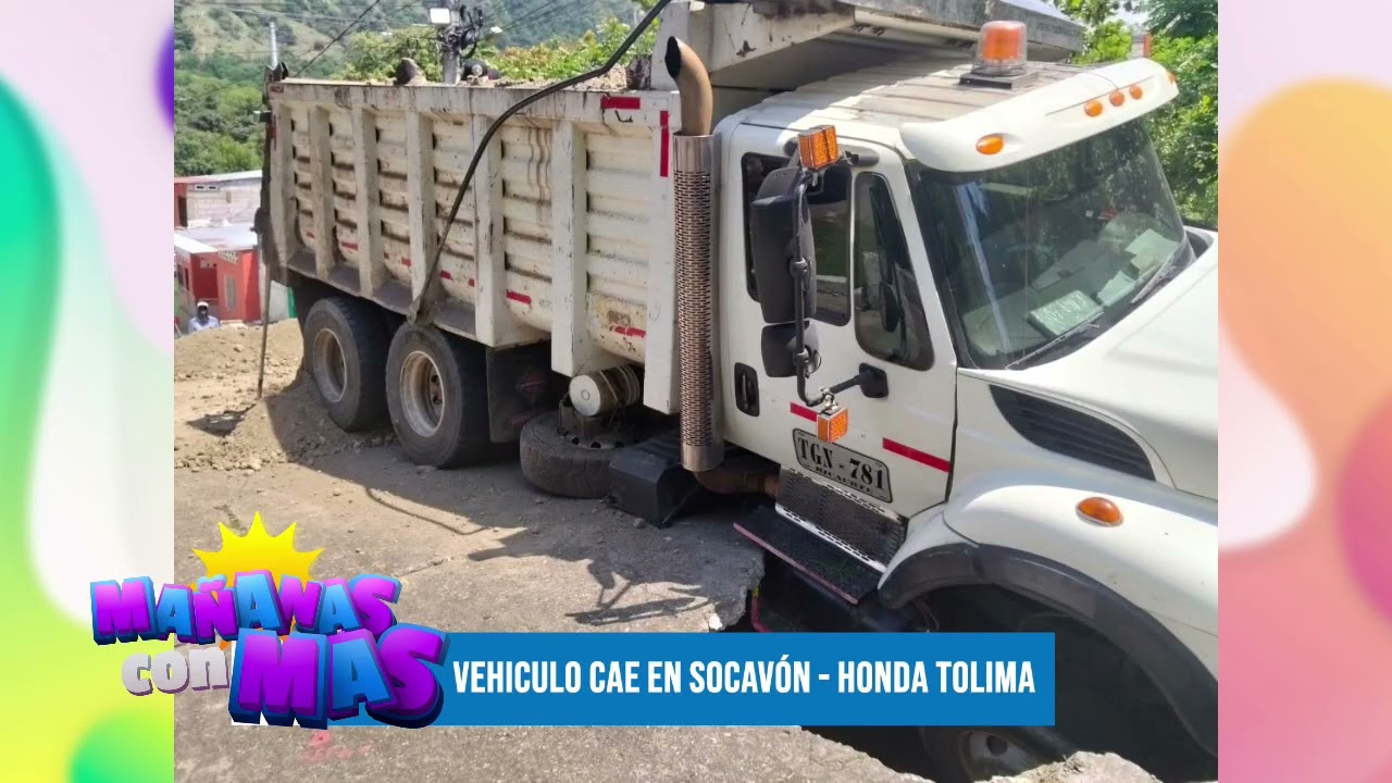 🚨 ¡ATENCIÓN! Socavón en La Bujona de Honda, Tolima | Mañanas con Mas Televisión. 🚧🛻